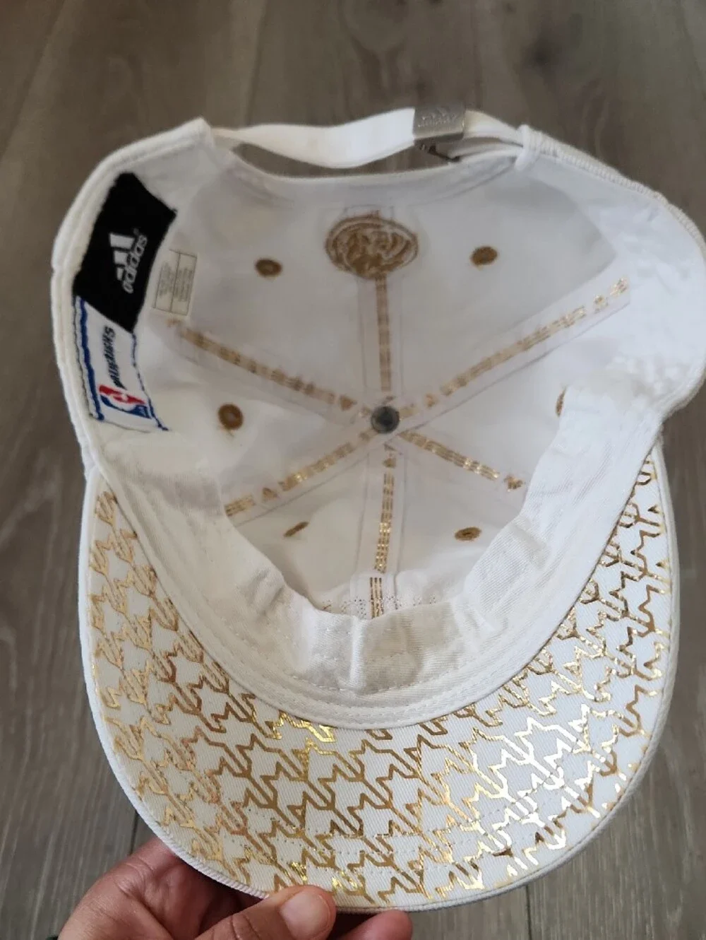adidas x NBA Dallas Mavericks White Corduroy Sequin Hat Cap 100% Cotton